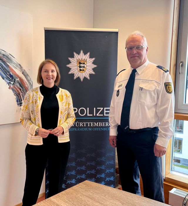 Sandra Boser MdL zu Besuch beim Polizeipräsidium Offenburg