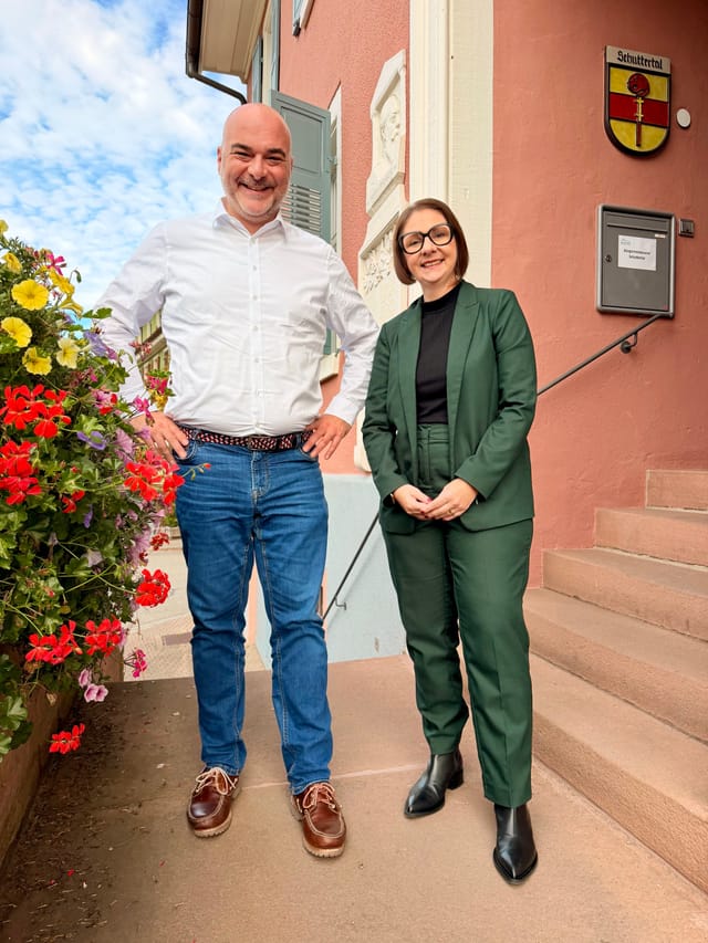 Sandra Boser MdL im Austausch mit Bürgermeister Matthias Litterst in Schuttertal